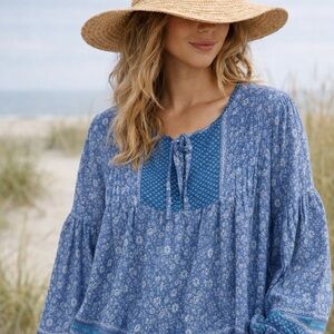 GAP Blue Patterned Blouse